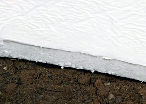 Insulation installed on a crawl space floor in Ridgway