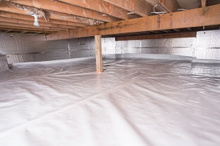 crawl space vapor barrier in Bradford installed by our contractors
