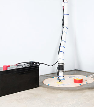 A sump pump installed in Olean, Du Bois, Warren by Waterproofing Specialties