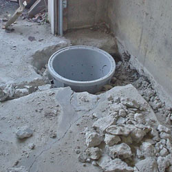 Placing a sump pit in a Homer City home