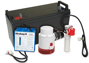a battery backup sump pump system in Brookville