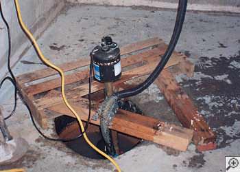 A Salamanca sump pump system that failed and lead to a basement flood.