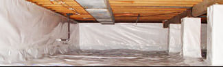 an encapsulated crawl space system in Bradford