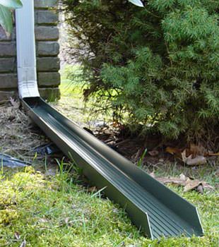 Gutter downspout extension installed in Randolph