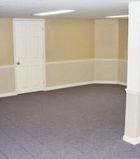 Plastic 20-mil vapor barrier for dirt basements, Clarion, Pennsylvania and New York installation