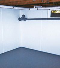 Plastic basement wall panels installed in a Clarion, Pennsylvania and New York home