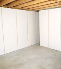 Unfinished basement insulated wall covering in Clarion, Pennsylvania and New York