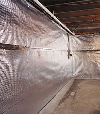 Radiant heat barrier and vapor barrier for finished basement walls in Clarion, Pennsylvania and New York